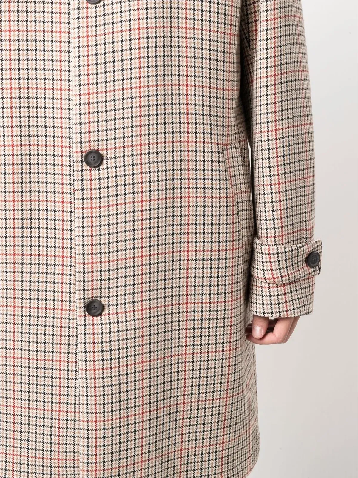 BOSS 千鳥格子柄のシングルブレストコート - 画像5