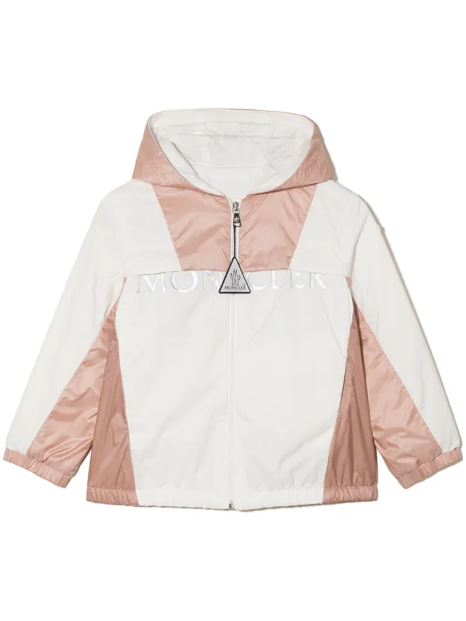 Moncler Enfant Moncler Enfant ロゴプリント フード付き レインコート - ホワイトの商品画像