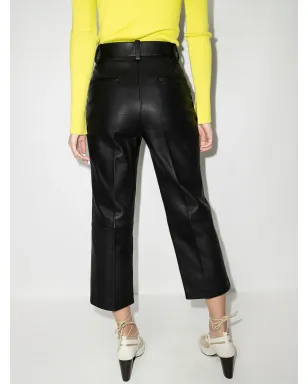 KHAITE メリエ クロップド レザーパンツ - サムネイル3