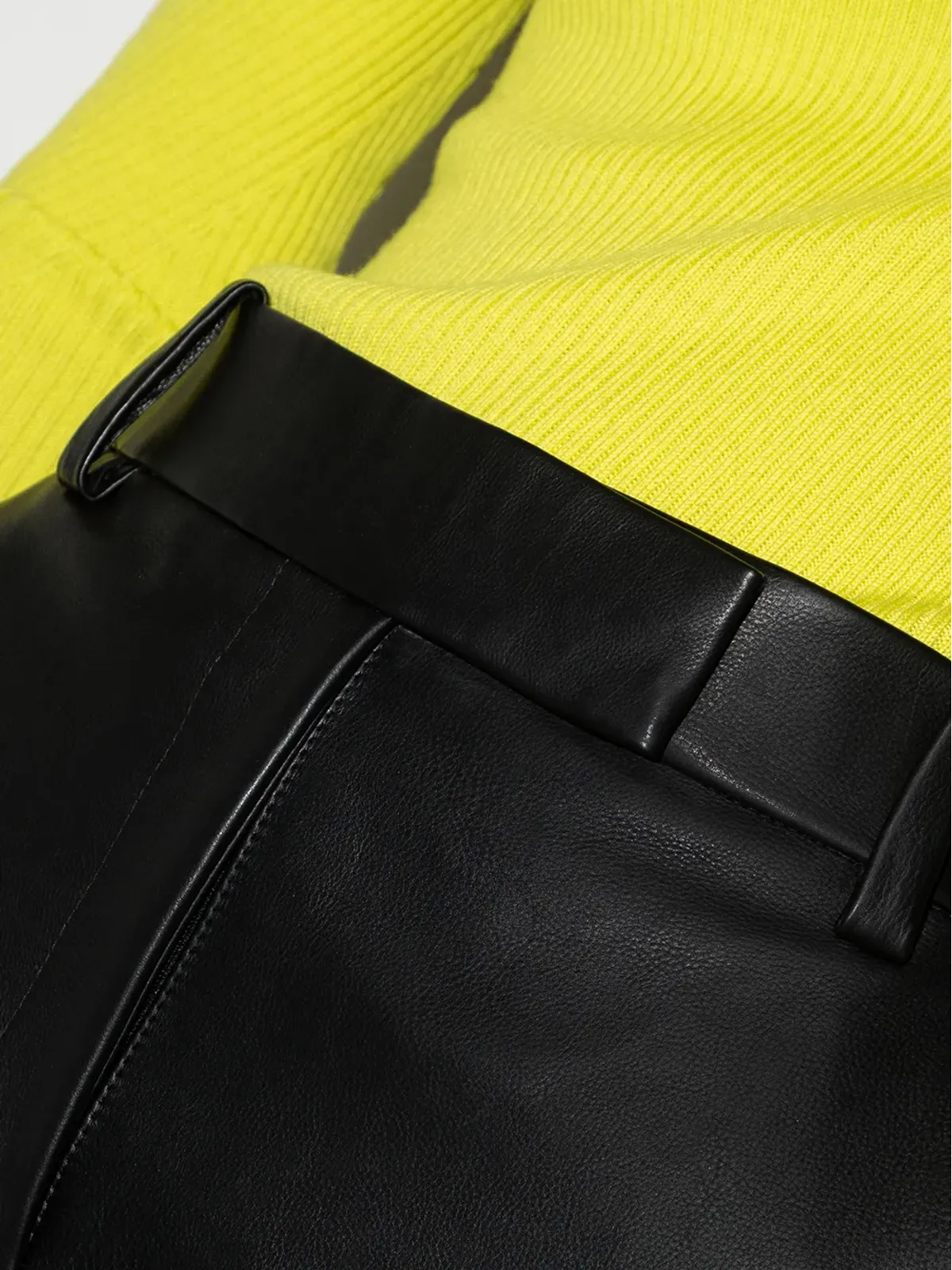 KHAITE メリエ クロップド レザーパンツ - 画像4