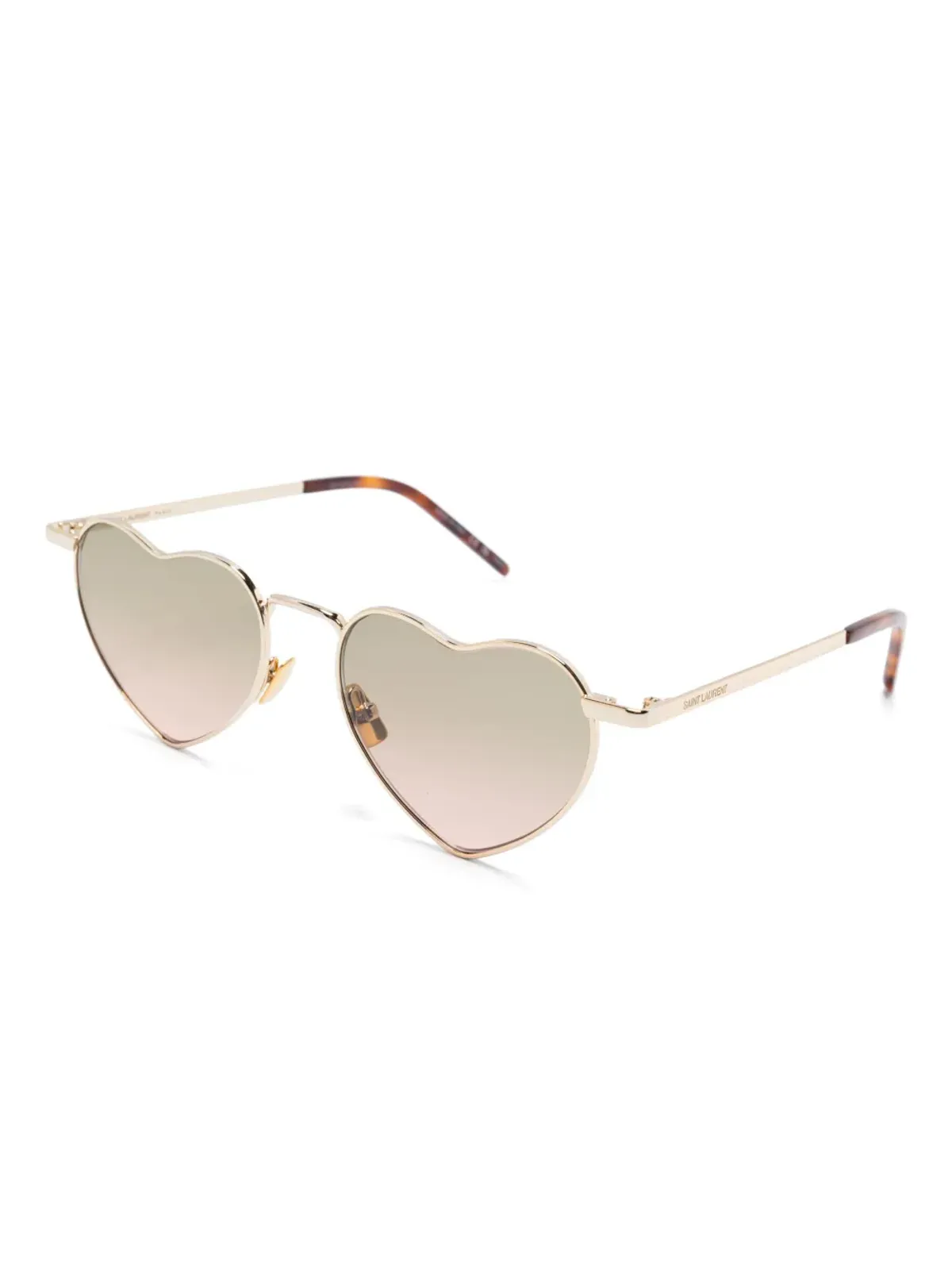 Saint Laurent Eyewear ハートフレーム サングラス ゴールド - 画像2