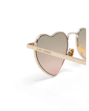 Saint Laurent Eyewear ハートフレーム サングラス ゴールド - サムネイル3
