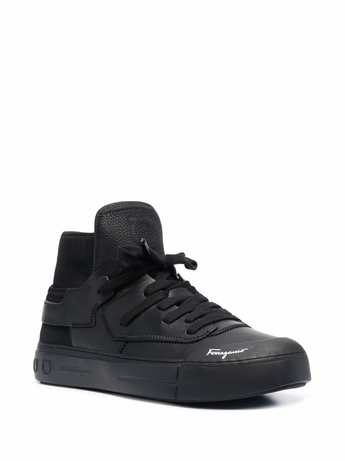 Ferragamo ハイトップ レザースニーカー - 画像2