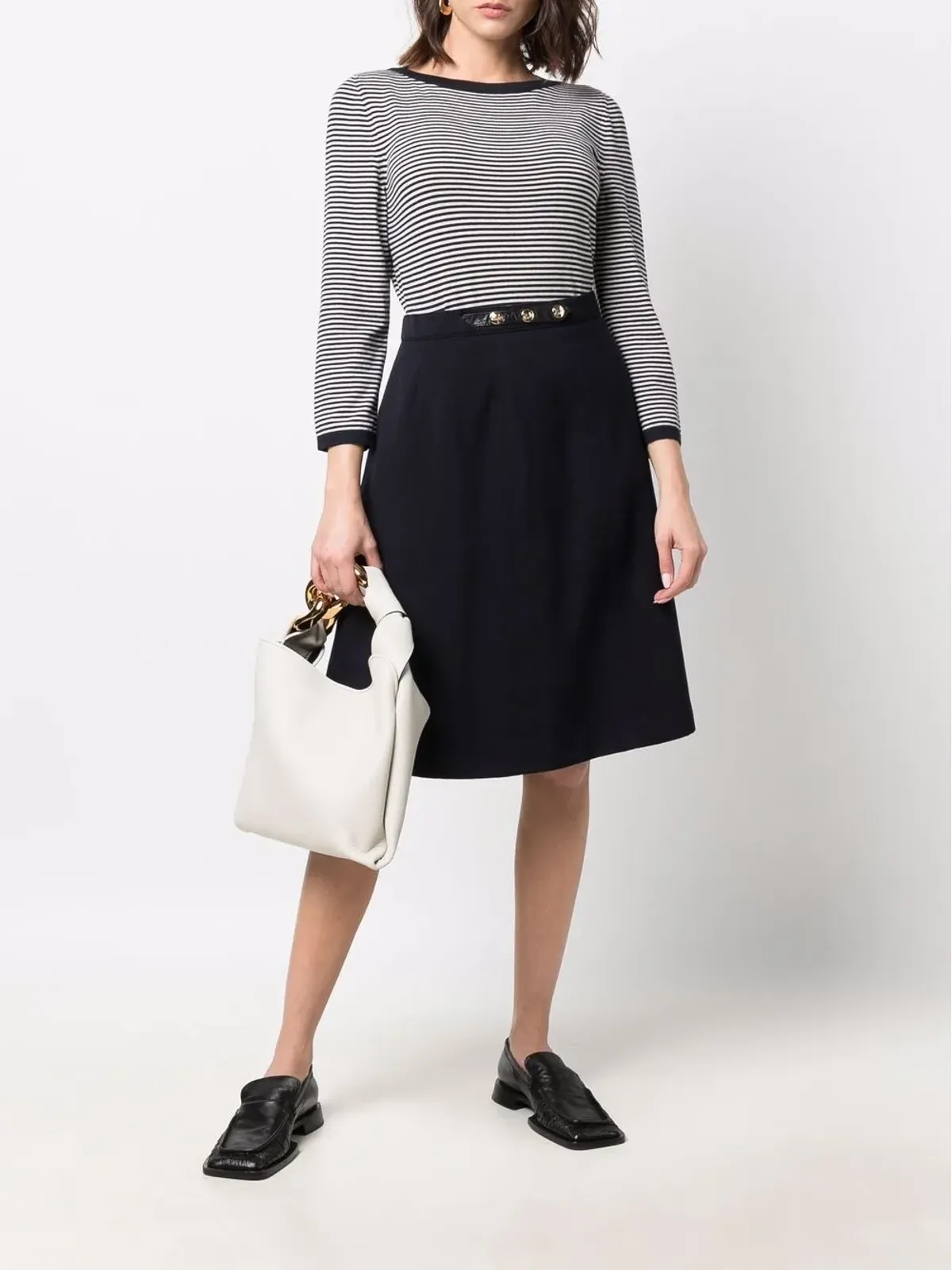 Celine Pre-Owned 2000年代ストライプカシミヤジャンパー - 画像2