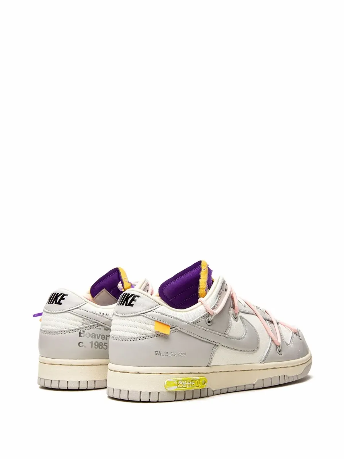 Nike X Off-White ダンク ロー スニーカー - 画像3