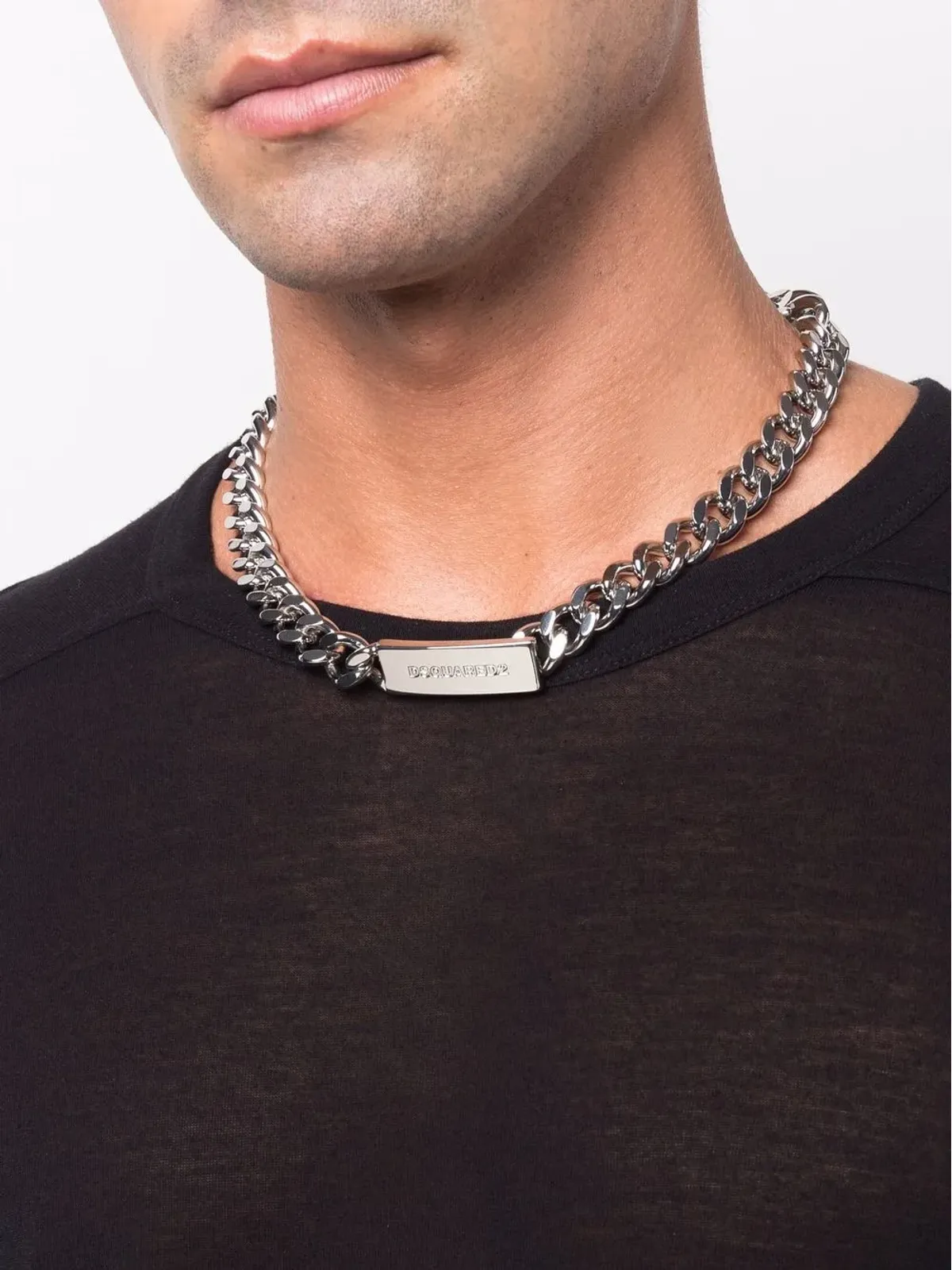 DSQUARED2 ロゴプレートチェーンリンクネックレス - 画像2