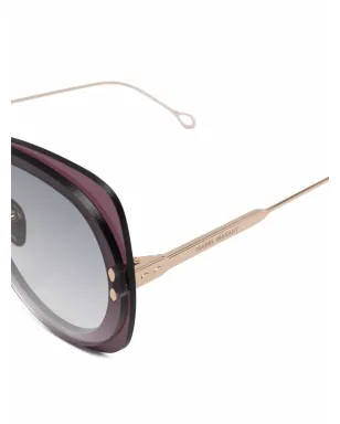 Isabel Marant Eyewear スクエア型ティントサングラス - Purple - サムネイル3