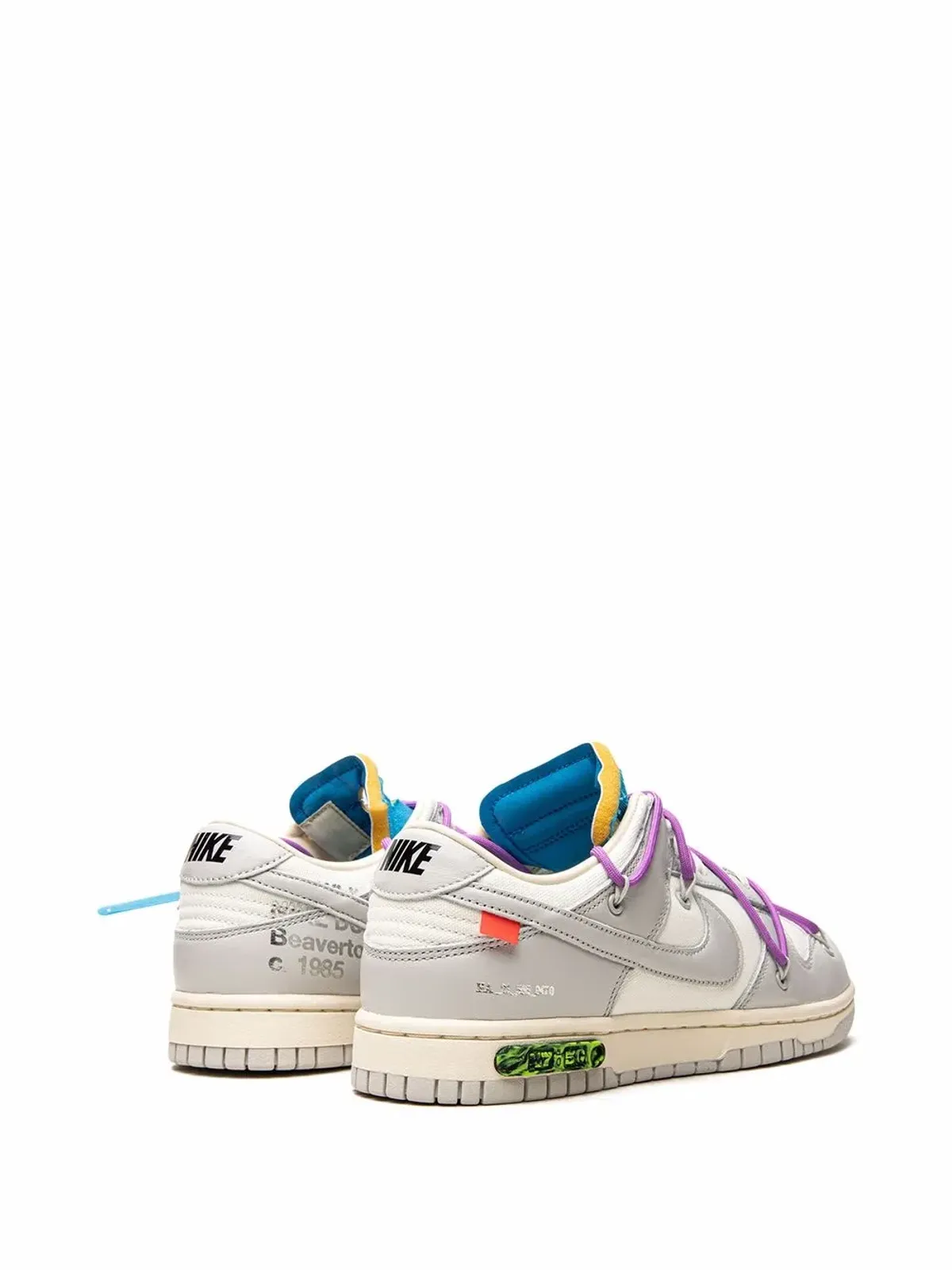 Nike X Off-White ダンク ロー ロット47 スニーカー - 画像3
