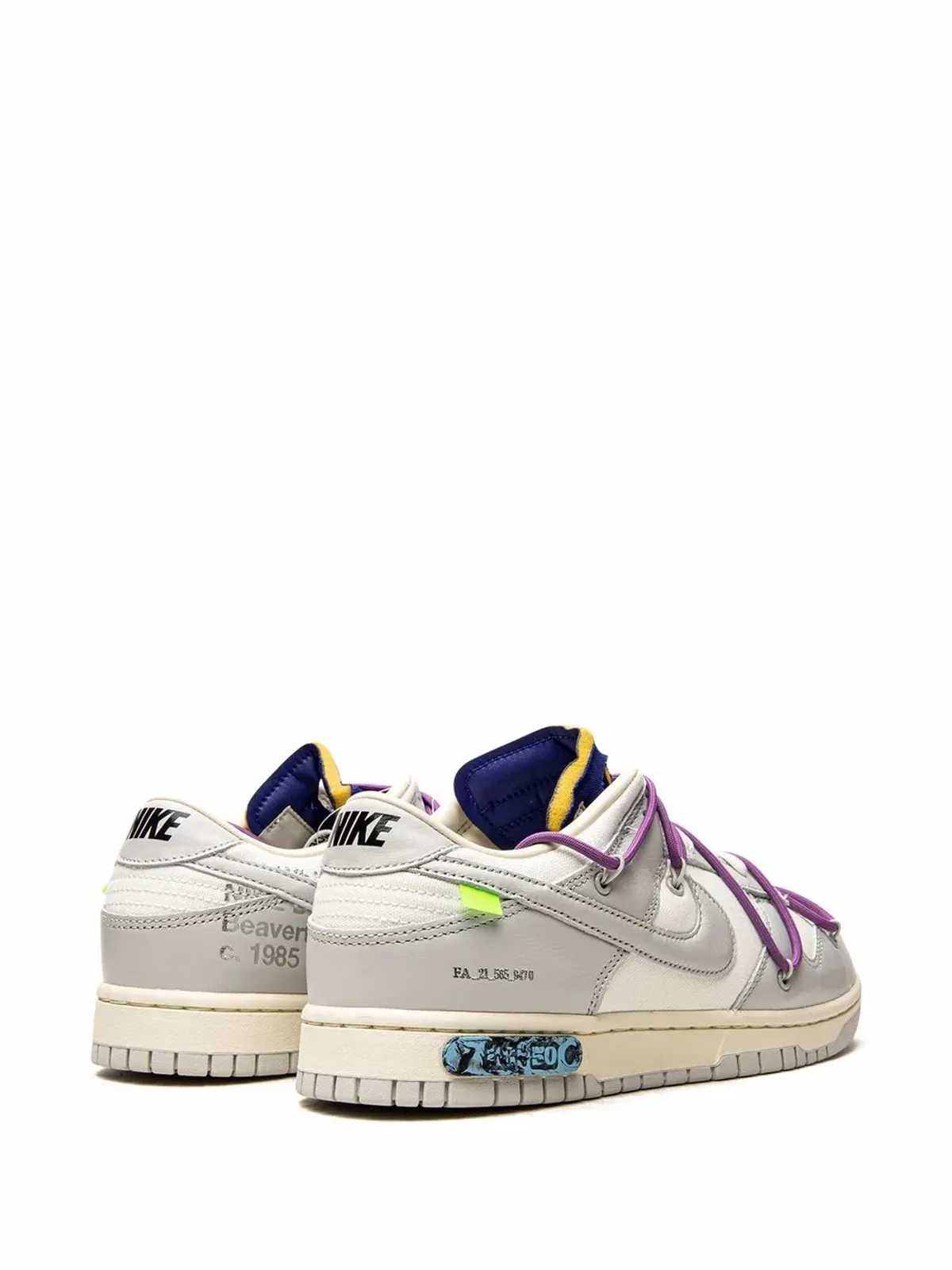 Nike X Off-White Dunk Low Lot 48 スニーカー - 画像3