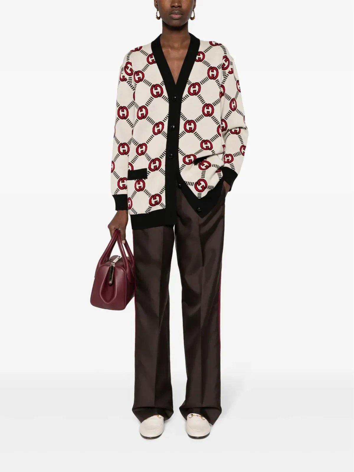 Gucci リバーシブル インターロッキングG カーディガン - 画像2