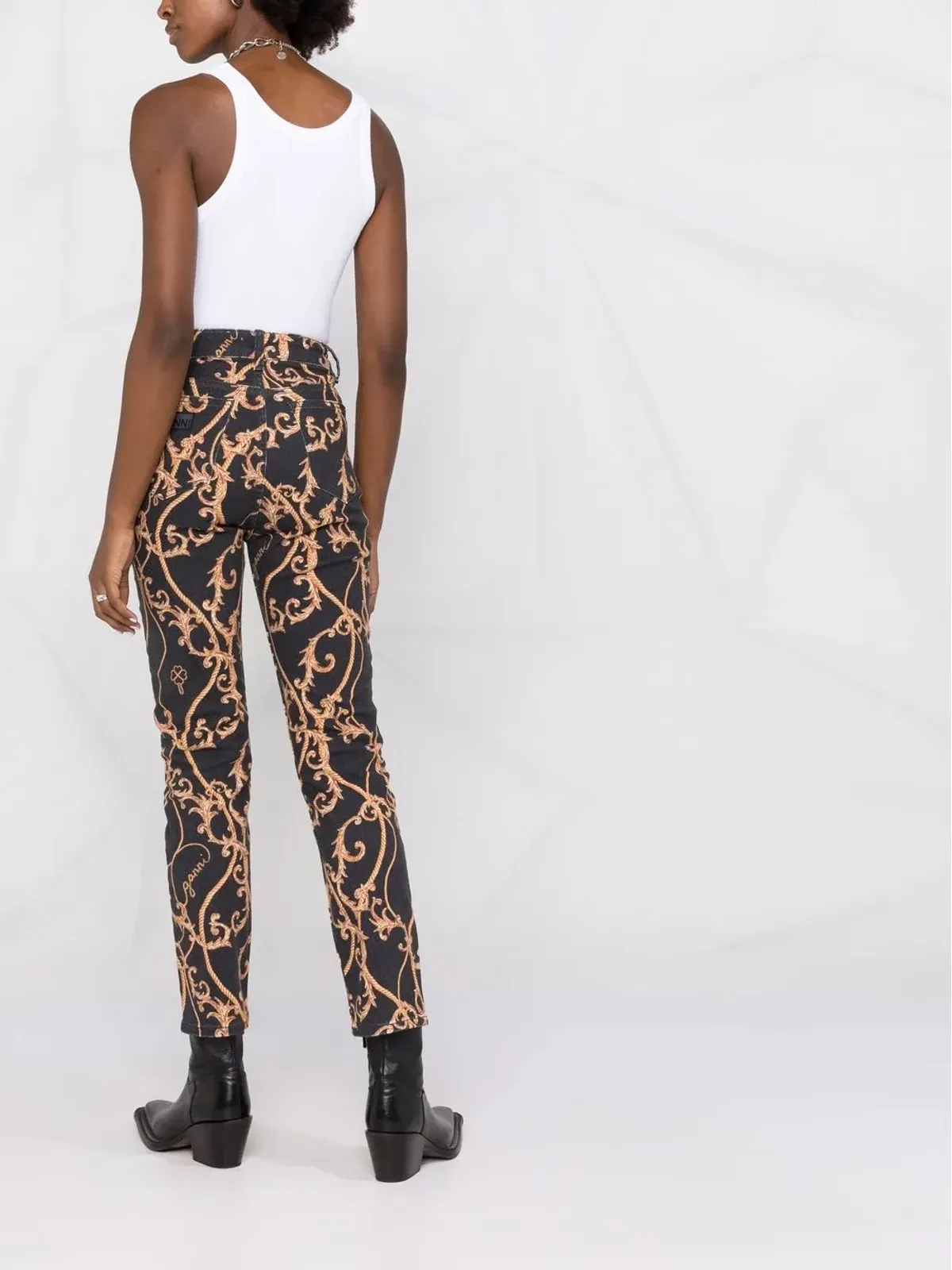GANNI バロックプリントジーンズ - 画像2