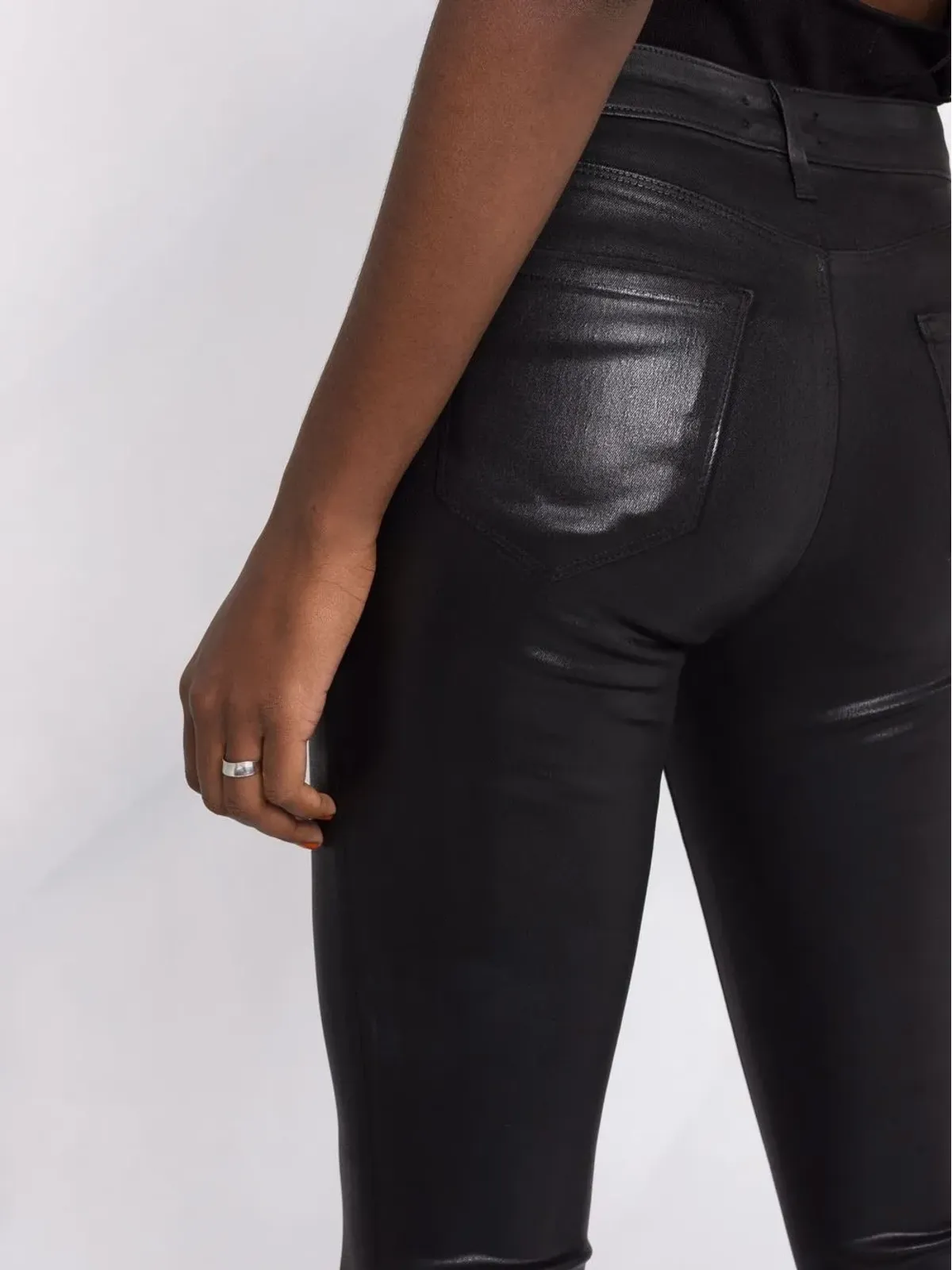 L'Agence コーティッド・スキニーパンツ（ブラック） - 画像3