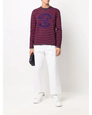 Alexander McQueen ストライプ長袖Tシャツ - ブルー - サムネイル2