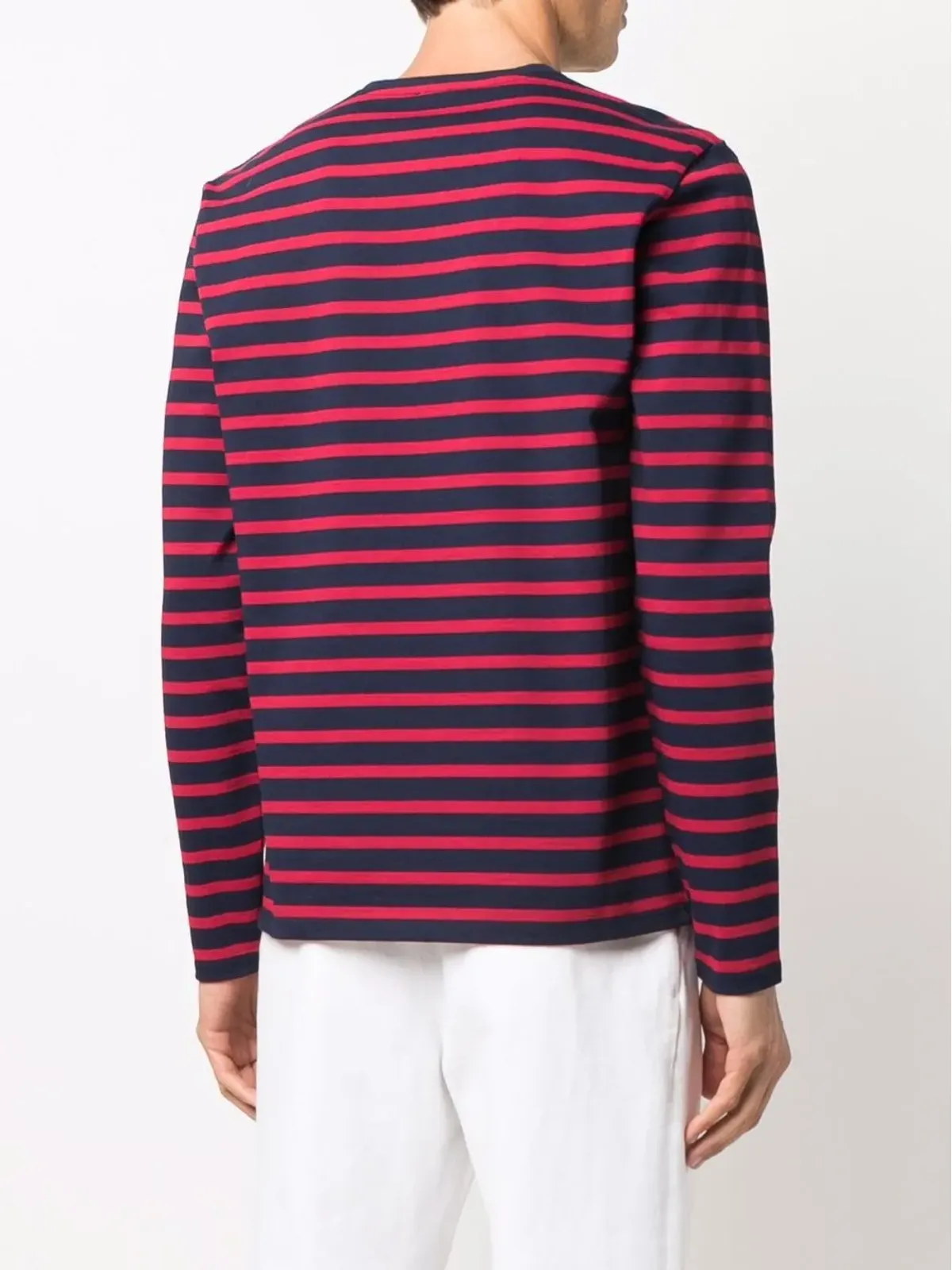 Alexander McQueen ストライプ長袖Tシャツ - ブルー - 画像4
