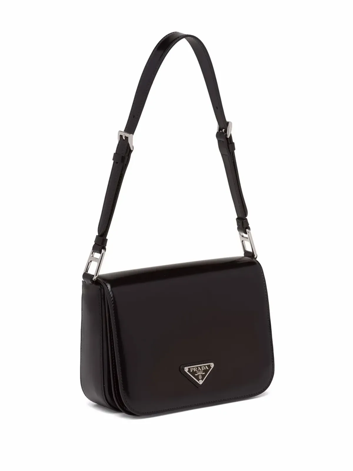 Prada ブラッシュドレザー ショルダーバッグ - 画像3