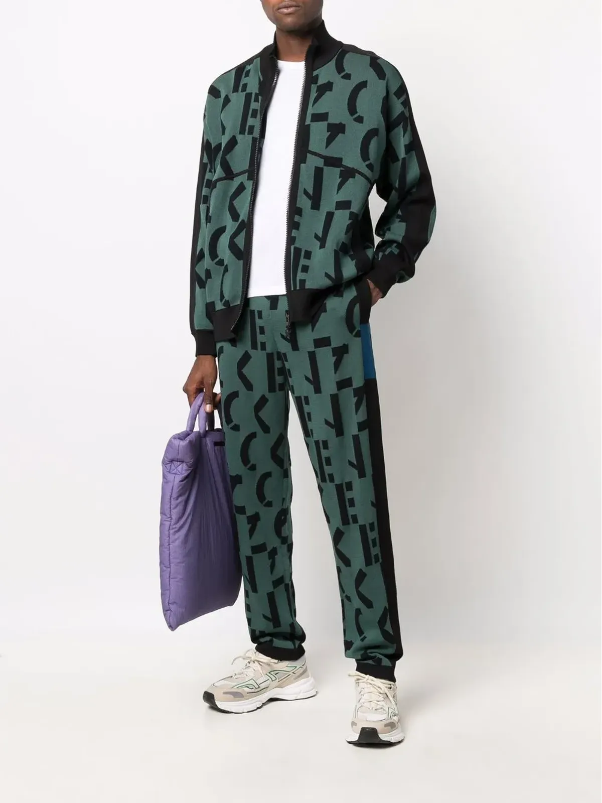 Kenzo ロゴニット・ストレートレッグ・ジョガー - グリーン - 画像2