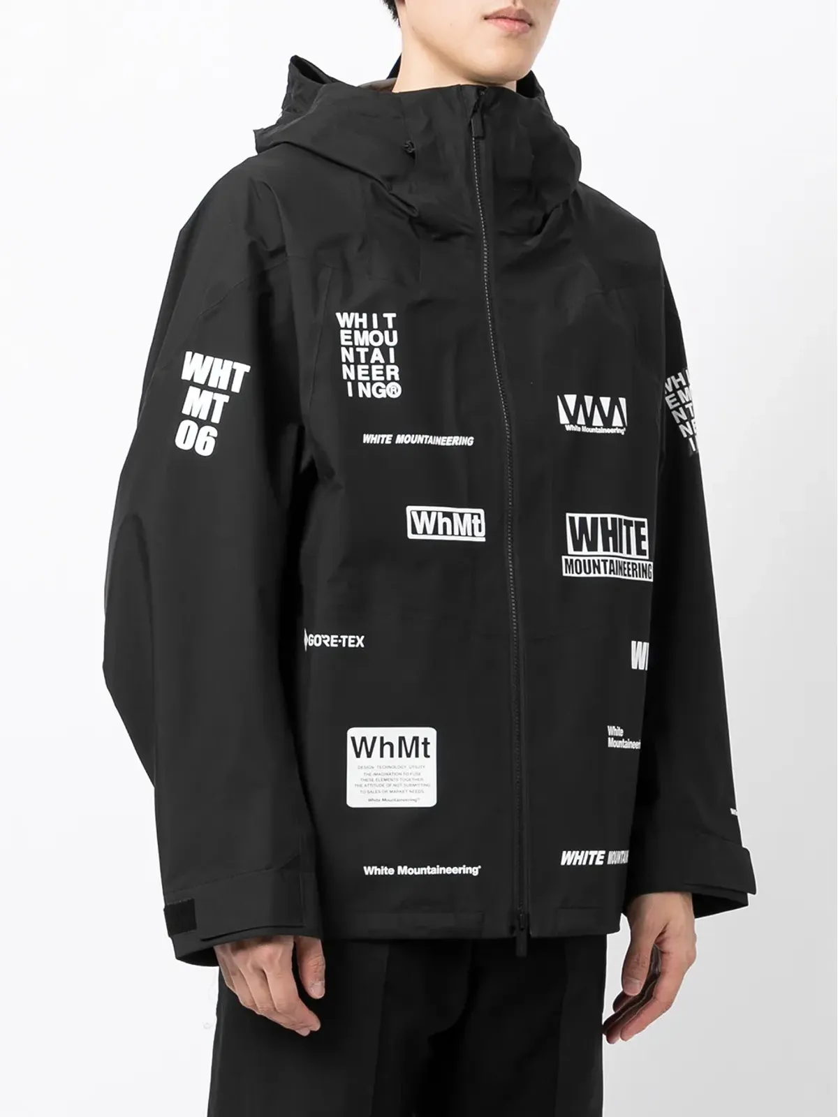 White Mountaineering グラフィックプリントのジップアップ軽量ジャケット - 画像3