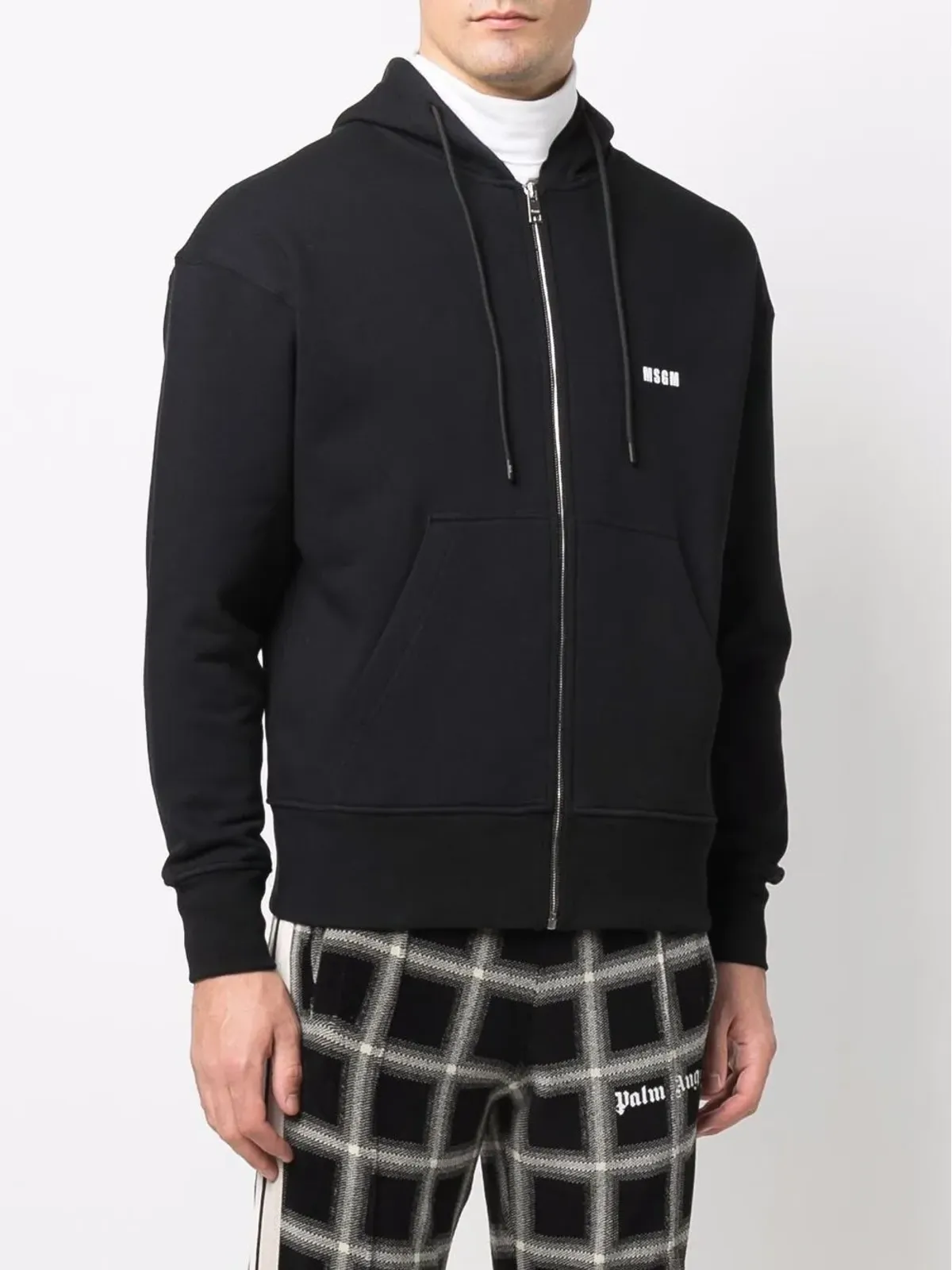 MSGM ロゴプリント コットン フーディ - 画像3