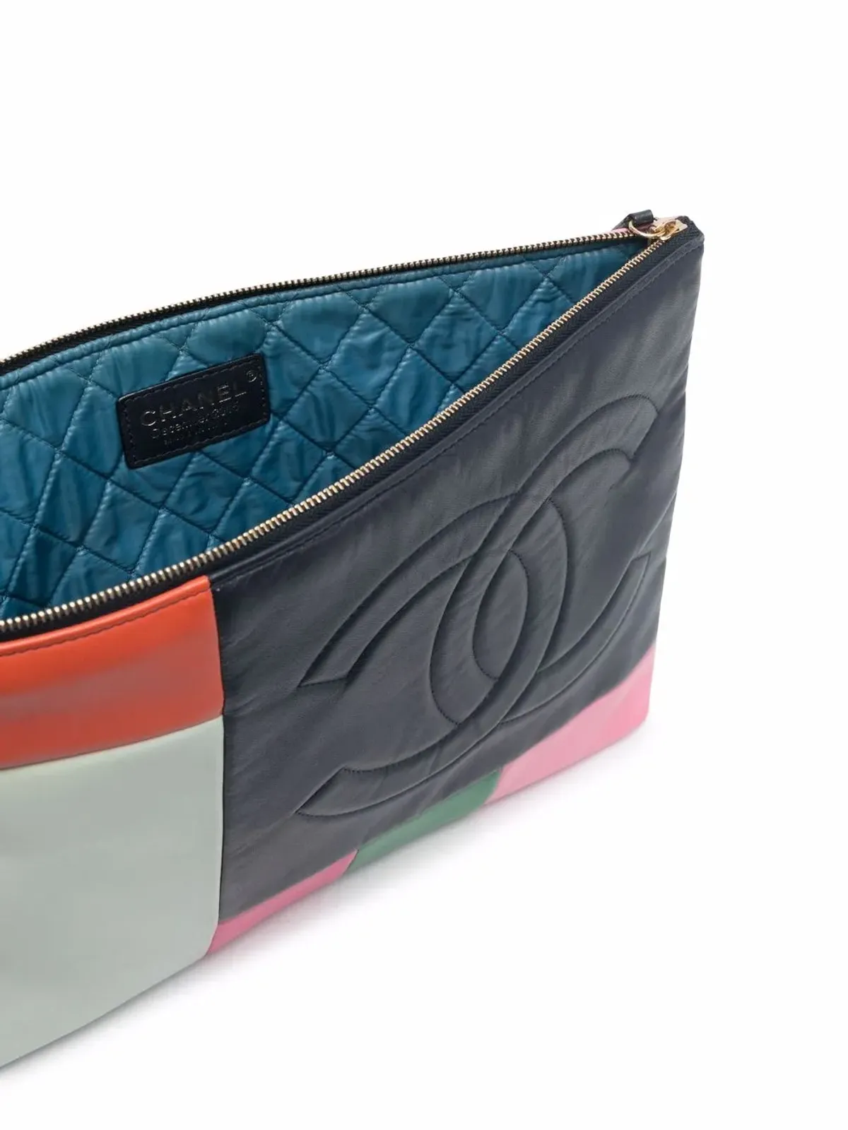 CHANEL Pre-Owned CCカラー・ブロック クラッチバッグ - 画像5