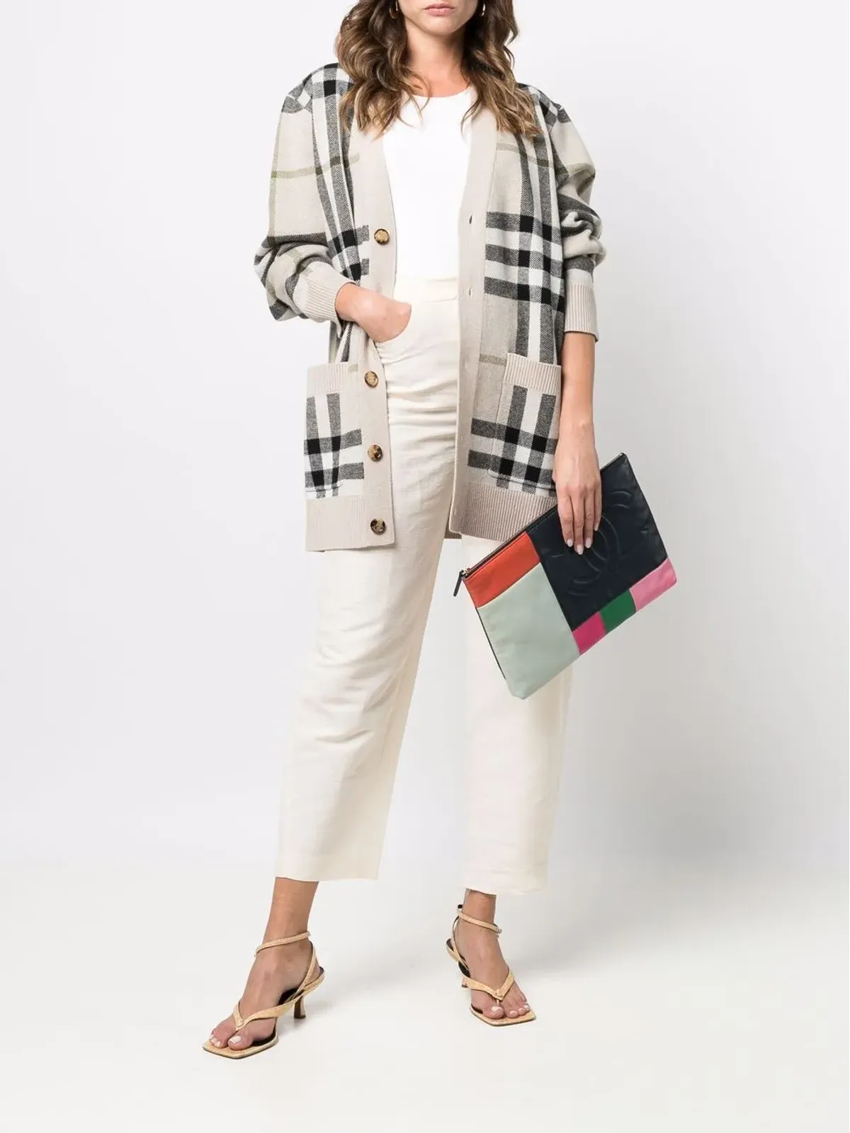 CHANEL Pre-Owned CCカラー・ブロック クラッチバッグ - 画像2
