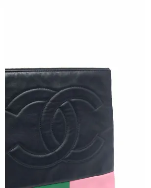 CHANEL Pre-Owned CCカラー・ブロック クラッチバッグ - サムネイル4