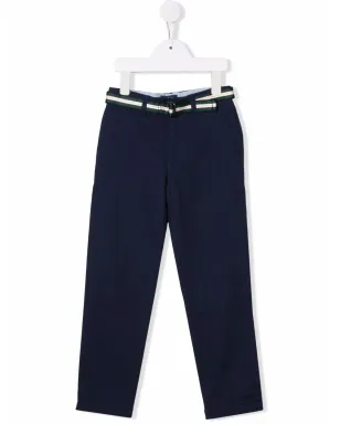 POLO RALPH LAUREN KIDS ベルト付きストレートレッグ チノパンツ - ブルー - サムネイル1