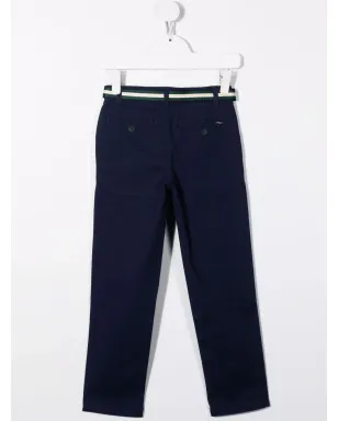 POLO RALPH LAUREN KIDS ベルト付きストレートレッグ チノパンツ - ブルー - サムネイル2