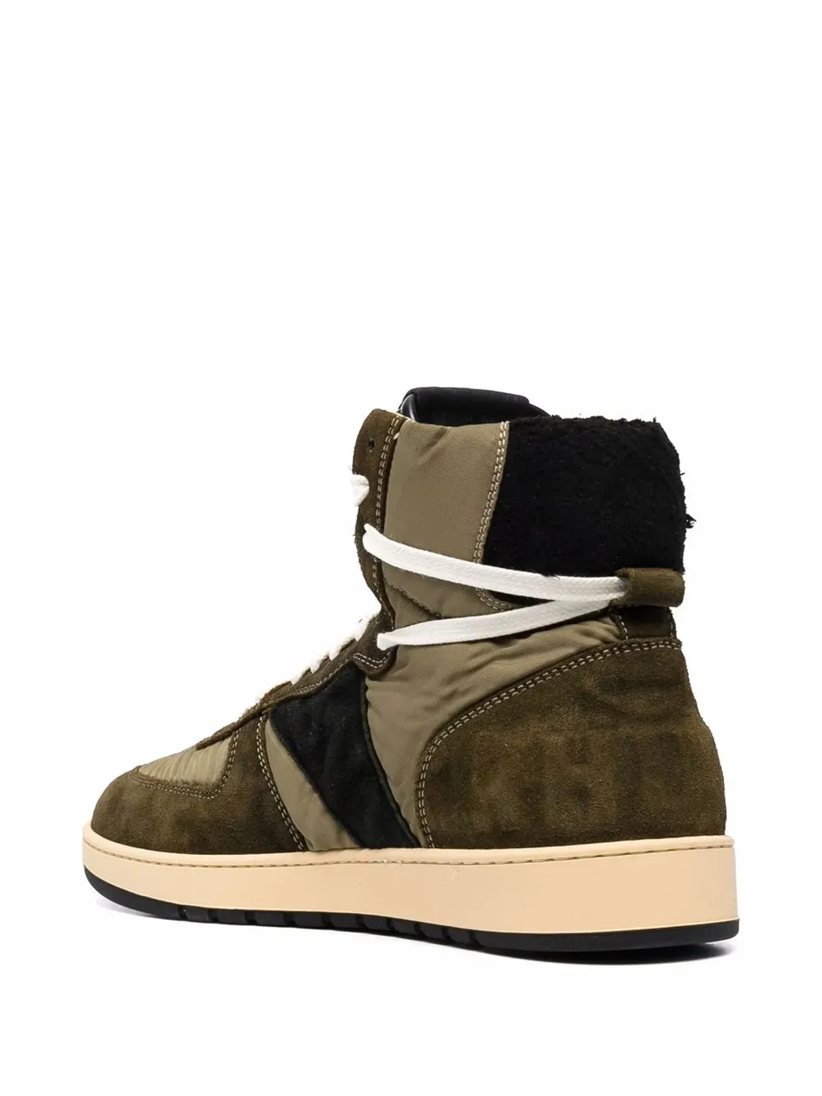 RHUDE Rhecess パネルド・ハイトップスニーカー グリーン - 画像3