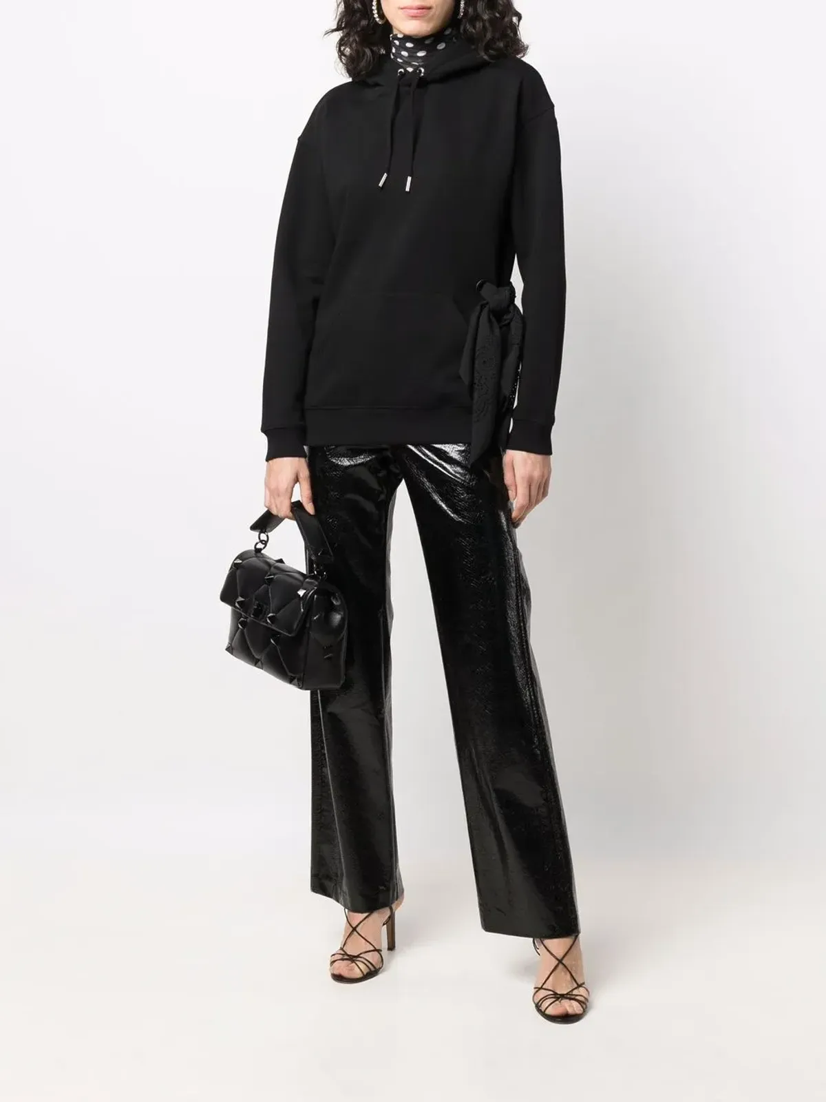 Givenchy スカーフディテール コットンフーディー - ブラック - 画像2