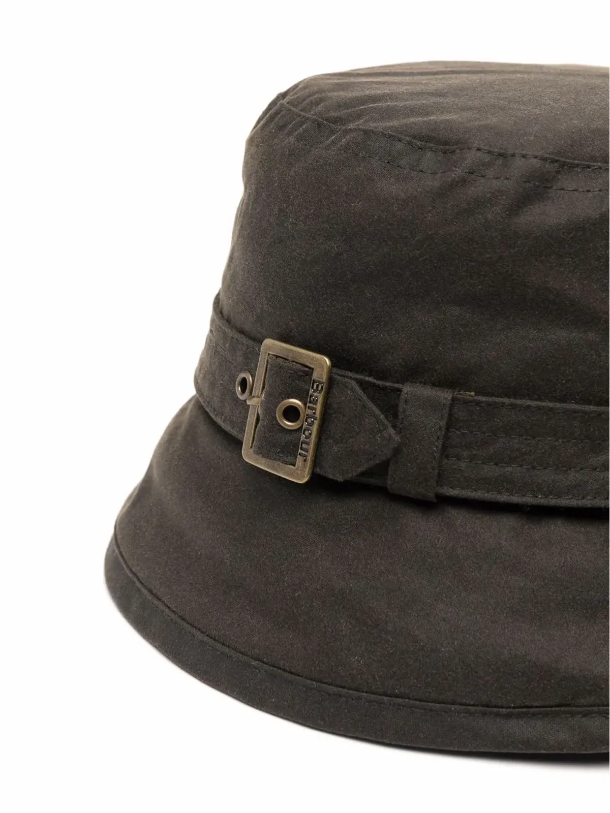 Barbour バックルディテールのワックス加工 バケットハット - 画像2