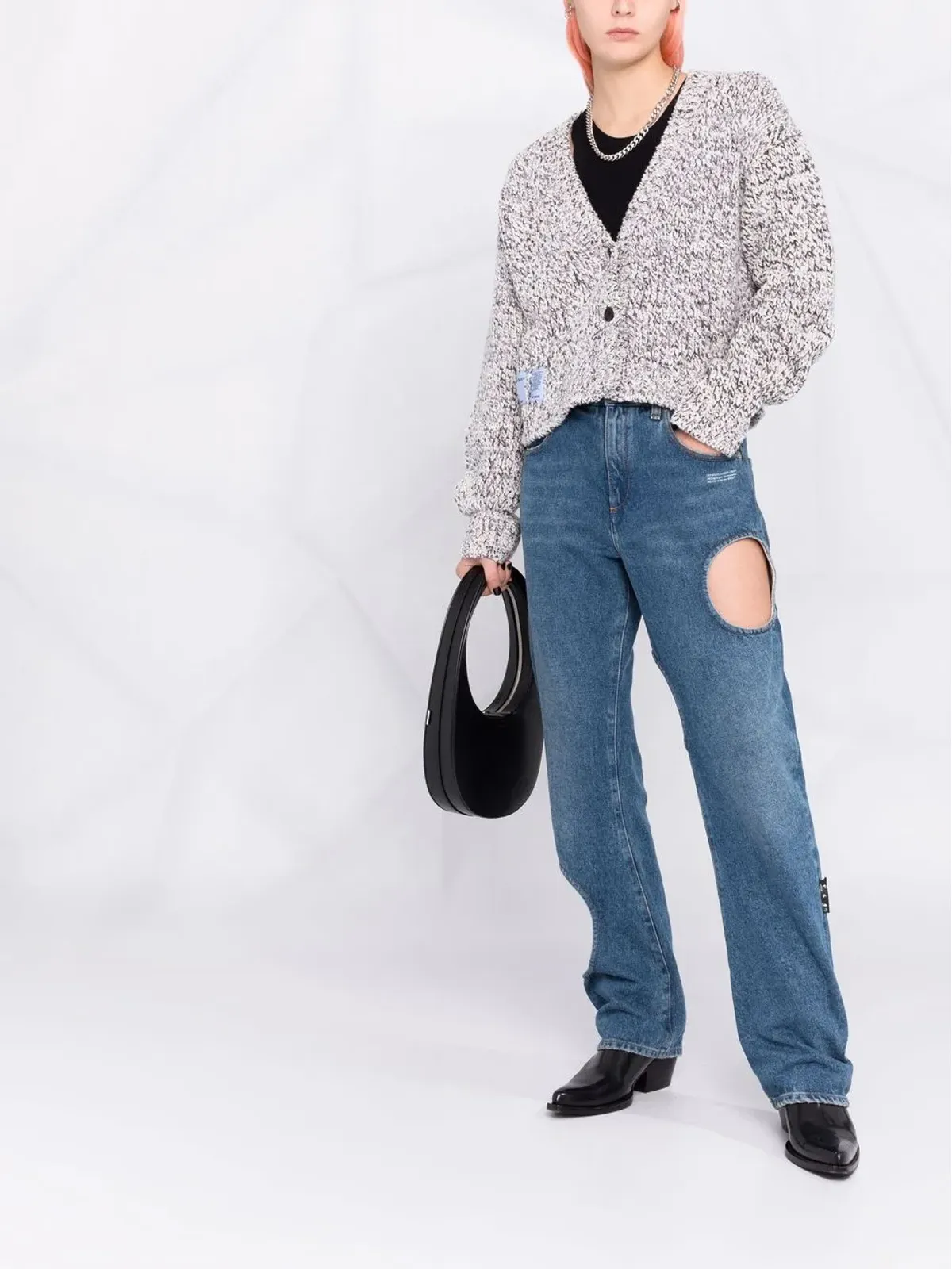 MCQ チャンクニット Vネック カーディガン - 画像2