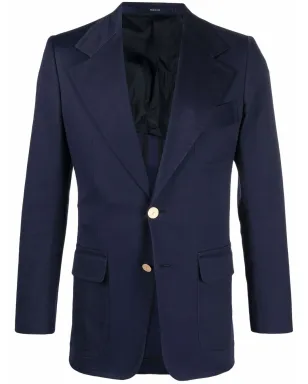 Saint Laurent Pre-Owned ノッチド・ラペル・シングルブレスト・ブレザー - ブルー - サムネイル1