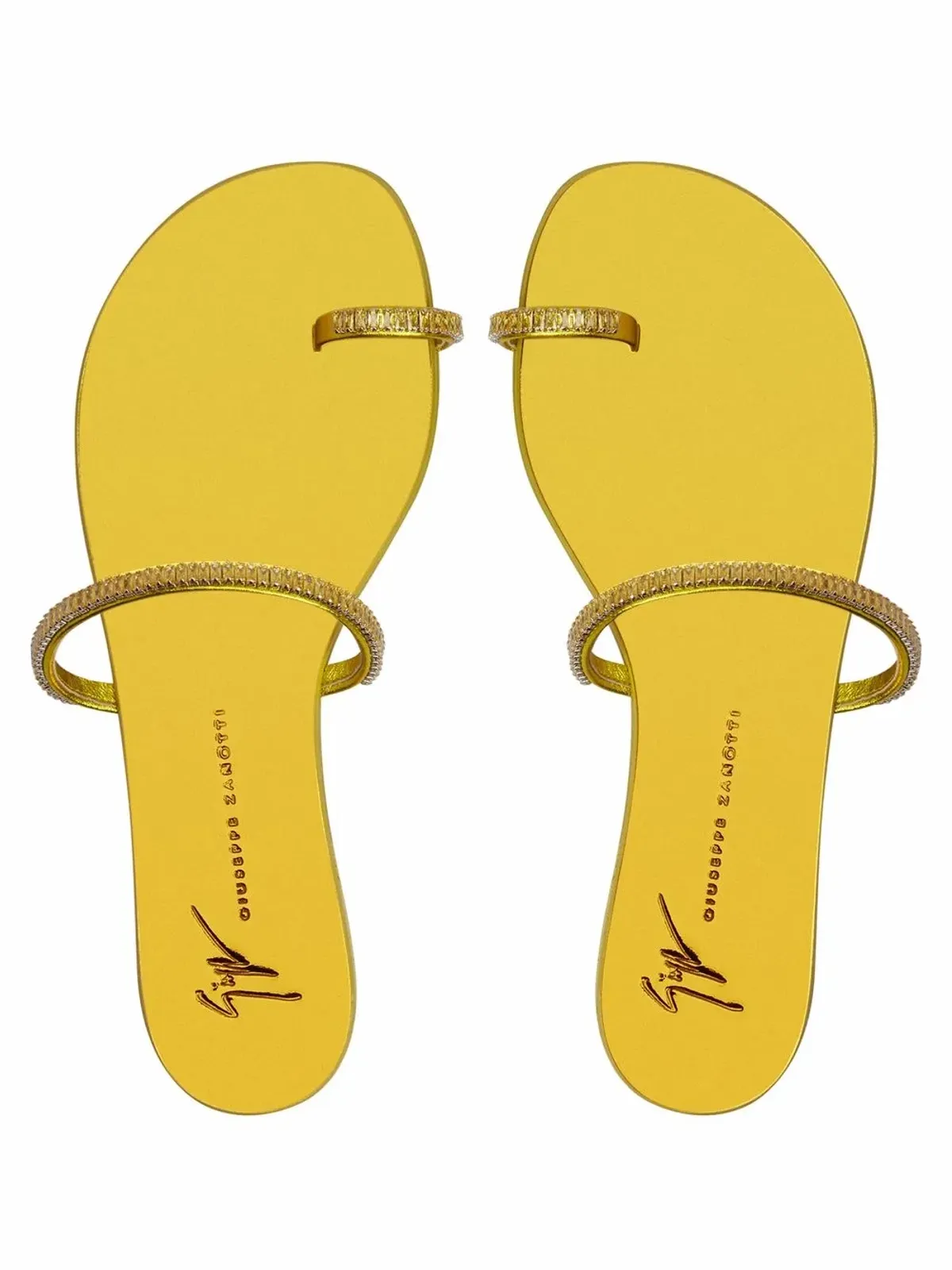 Giuseppe Zanotti カラフルなフラットサンダル - Yellow - 画像4