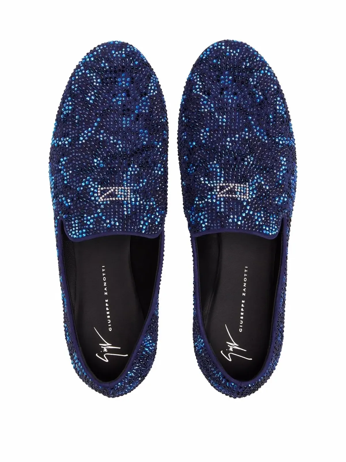 Giuseppe Zanotti ルイス・スタライト ラインストーン ローファー - ブルー - 画像4