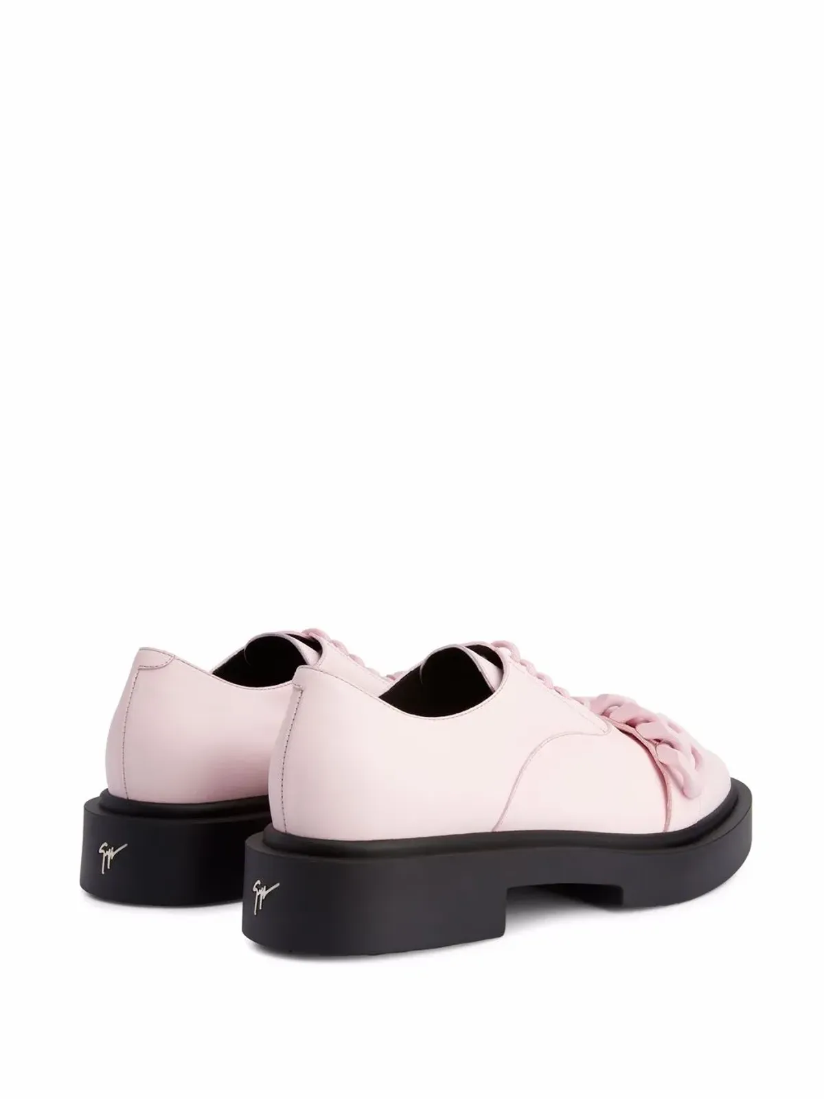 Giuseppe Zanotti アドリック チェーン・トリム レースアップ オックスフォードシューズ - ピンク - 画像3