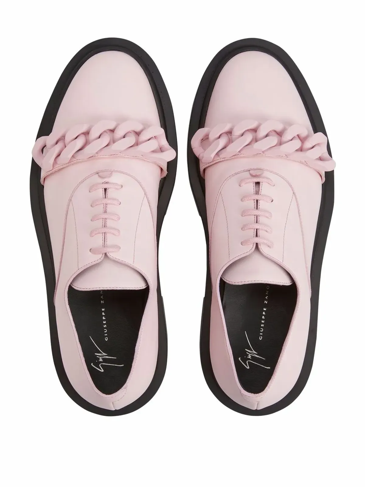 Giuseppe Zanotti アドリック チェーン・トリム レースアップ オックスフォードシューズ - ピンク - 画像4