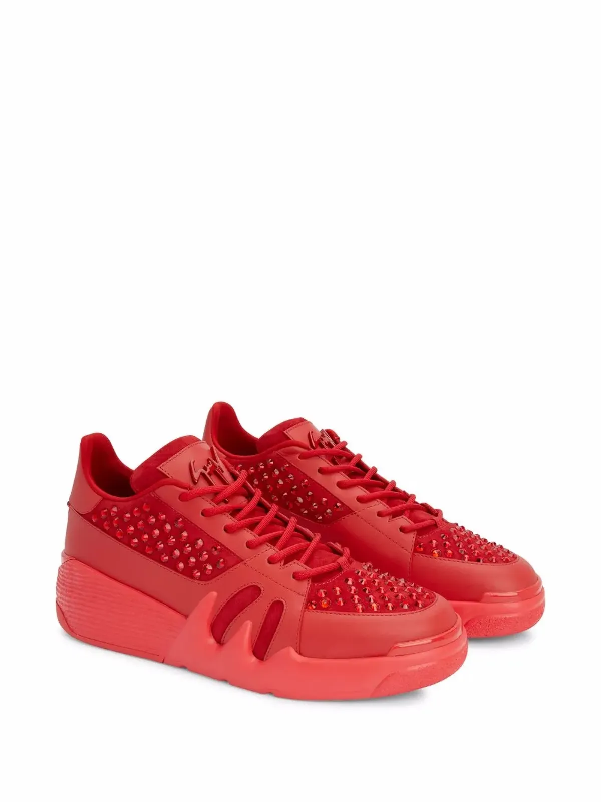 Giuseppe Zanotti タロン クリスタル装飾スニーカー - 画像2
