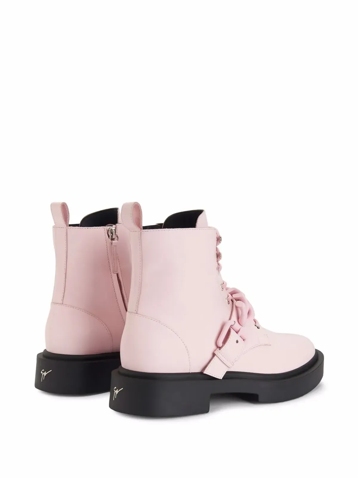 Giuseppe Zanotti アドリック チェーン・トリム コンバットブーツ - 画像3