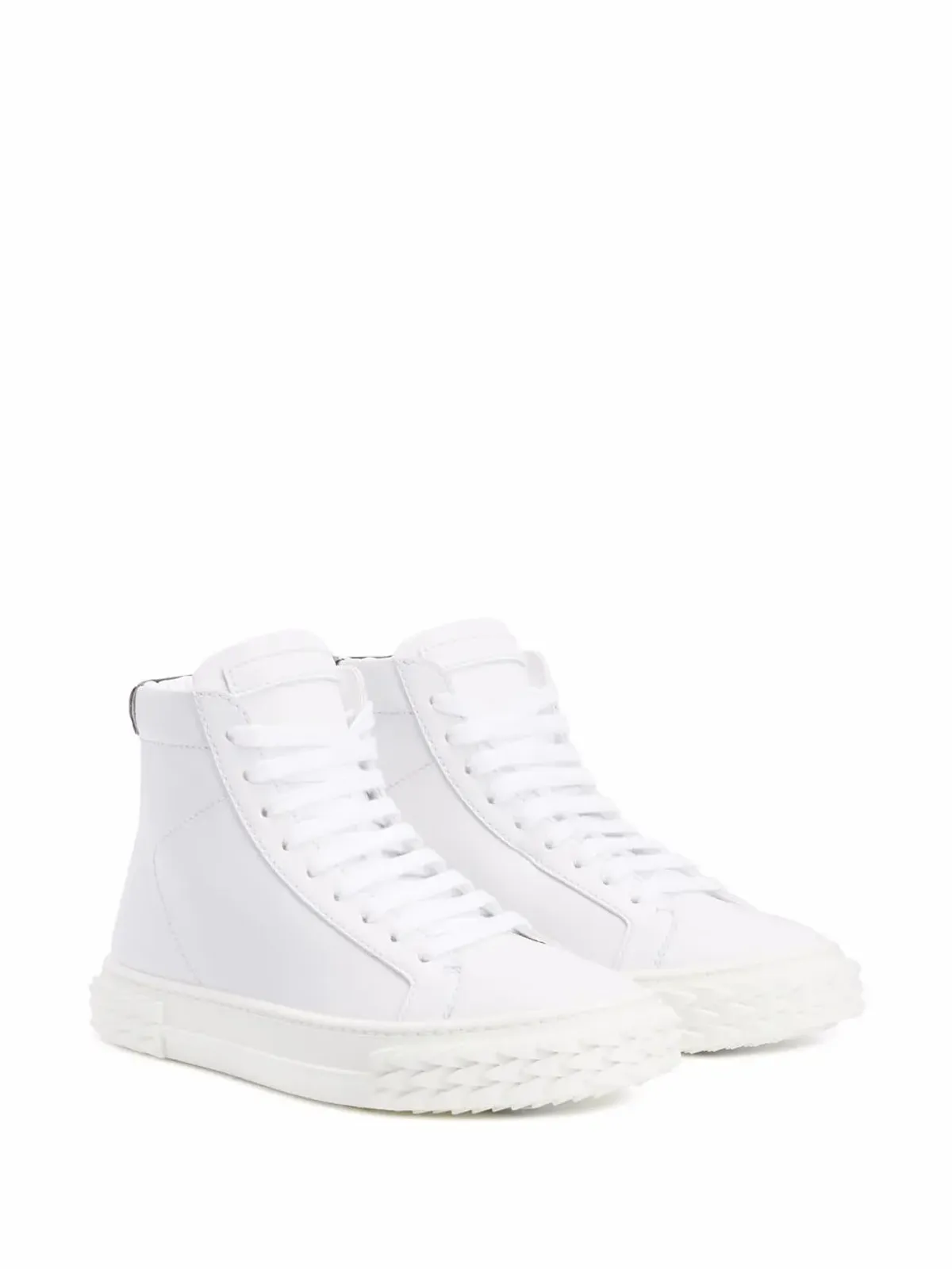 Giuseppe Zanotti エコブレバー レースアップ ハイトップスニーカー - ホワイト - 画像2