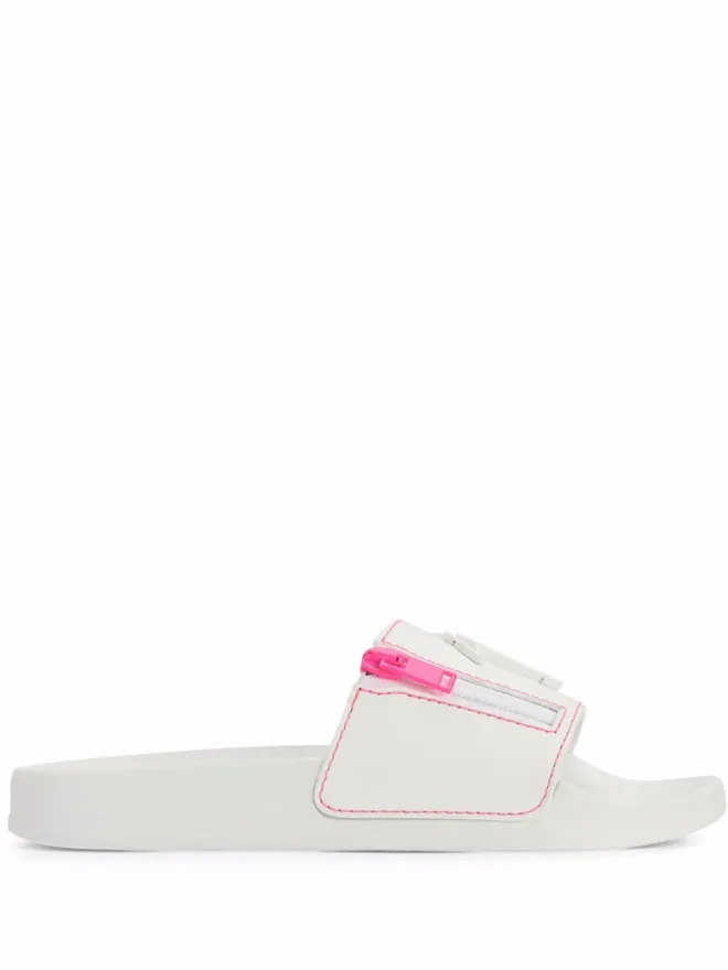 Giuseppe Zanotti Giuseppe Zanotti Brett ロゴ ジップサンダル - Whiteの商品画像