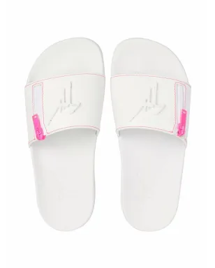 Giuseppe Zanotti Brett ロゴ ジップサンダル - White - サムネイル4