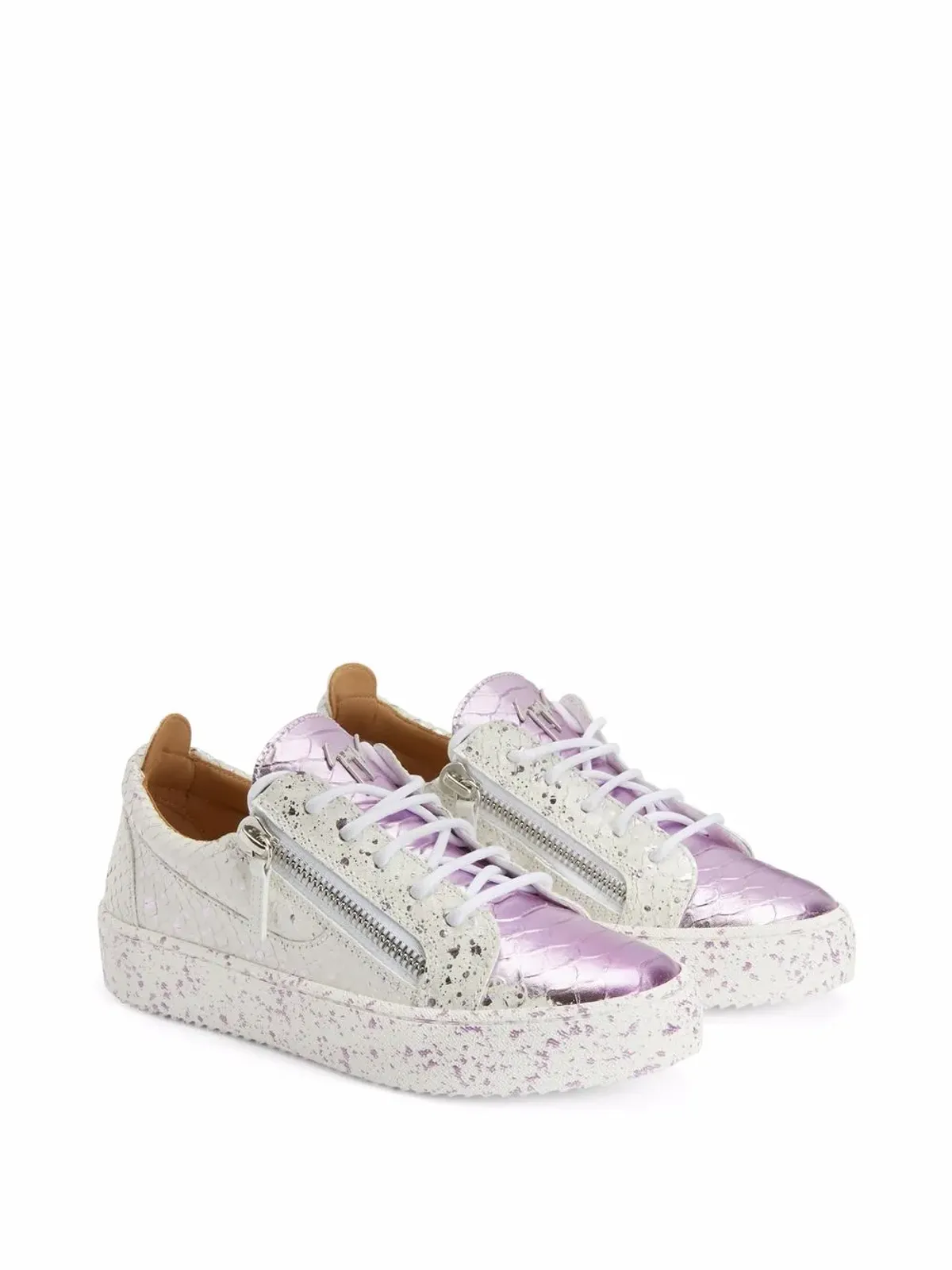 Giuseppe Zanotti Gail シルバースニーカー - 画像2