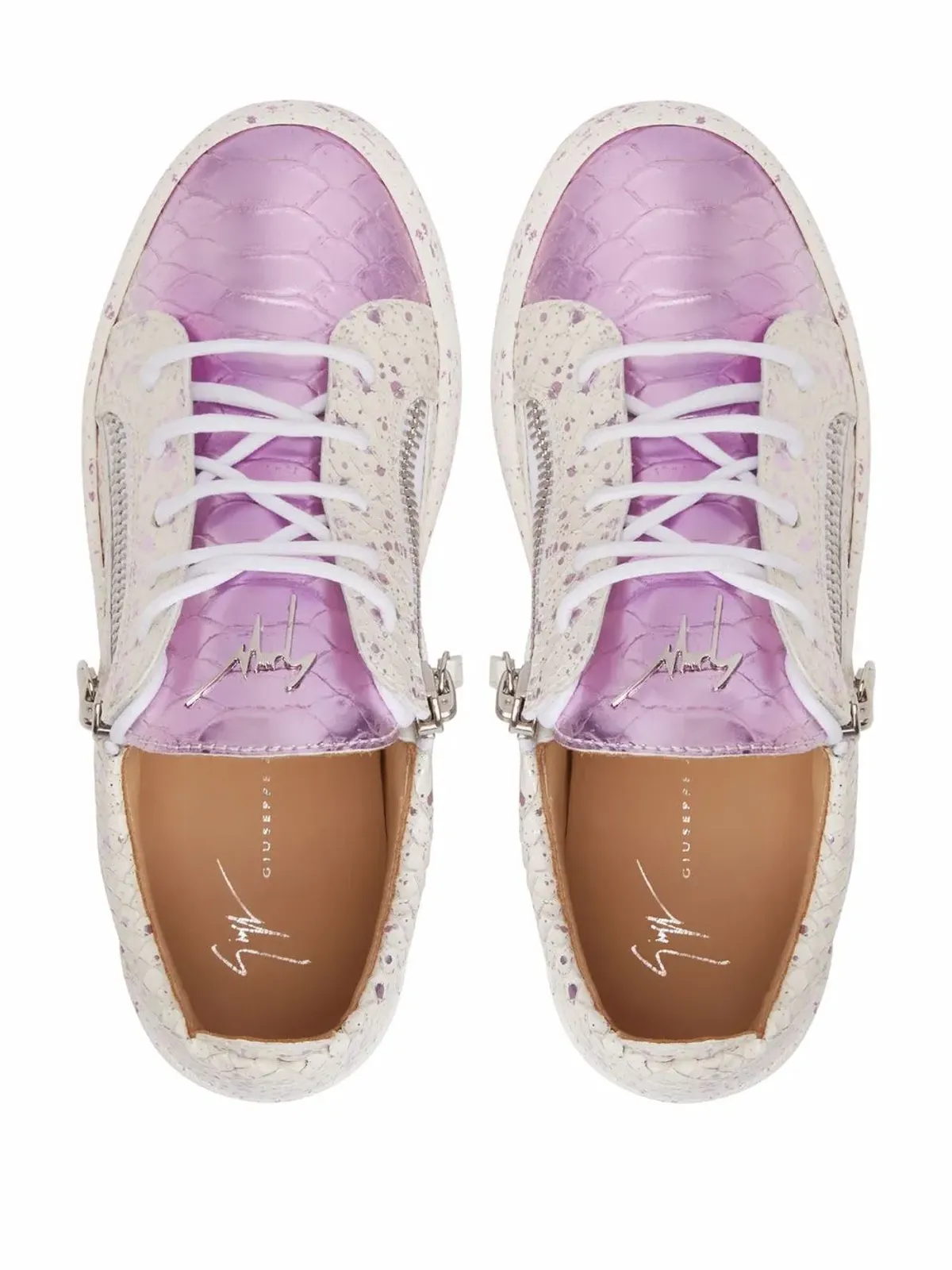 Giuseppe Zanotti Gail シルバースニーカー - 画像4