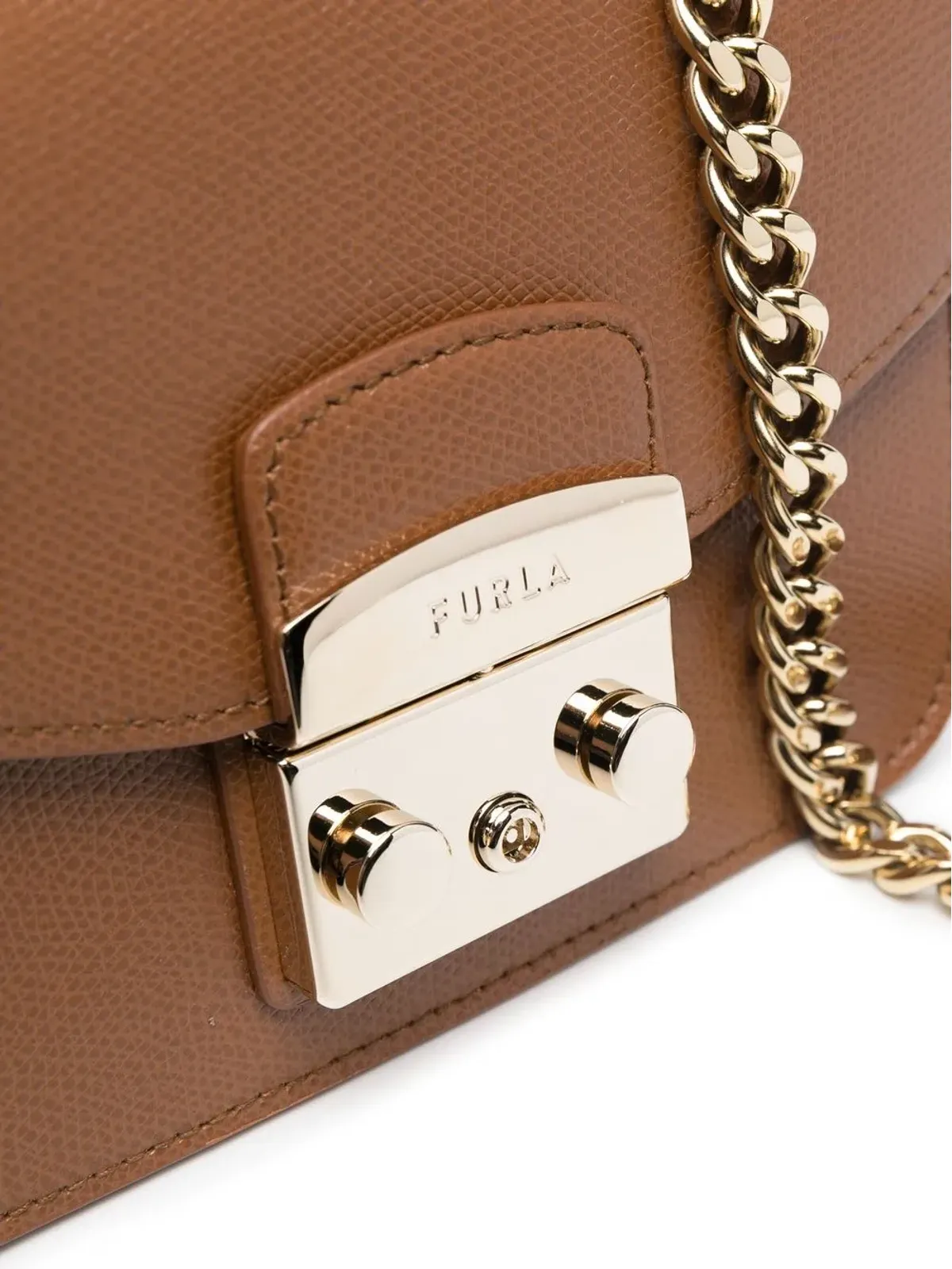Furla シボ入りレザークロスボディバッグ - 画像5