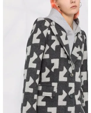 Off-White 幾何学模様のオーバーコート - サムネイル3