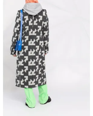 Off-White 幾何学模様のオーバーコート - サムネイル4