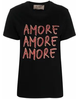 alessandro enriquez Amore 刺繍ロゴ Tシャツ - サムネイル1