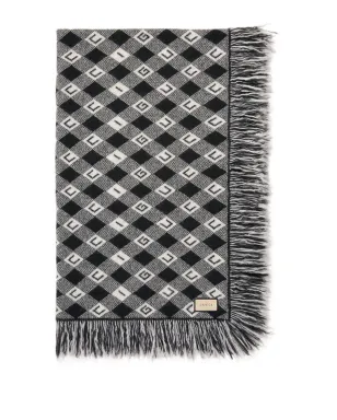 Gucci ロゴ入りインターシャチェック柄ブランケット - サムネイル3