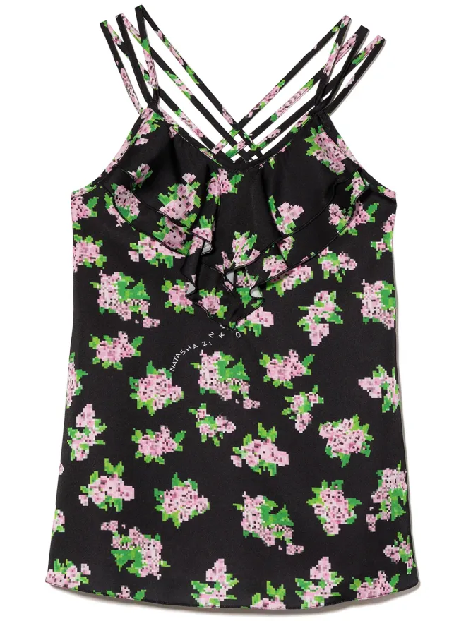 Natasha Zinko Kids Natasha Zinko Kids ピクセル柄フローラルプリントドレスの商品画像