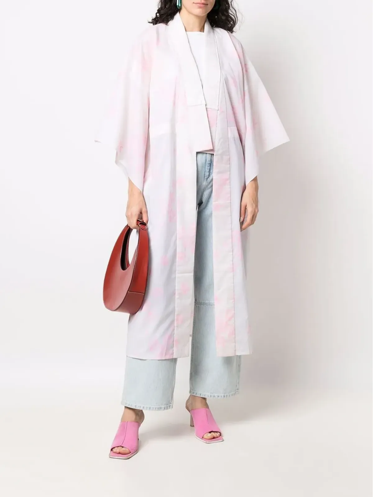 A.N.G.E.L.O. Vintage Cult 1980s 花柄プリント スクエアスリーブ コート - White - 画像2
